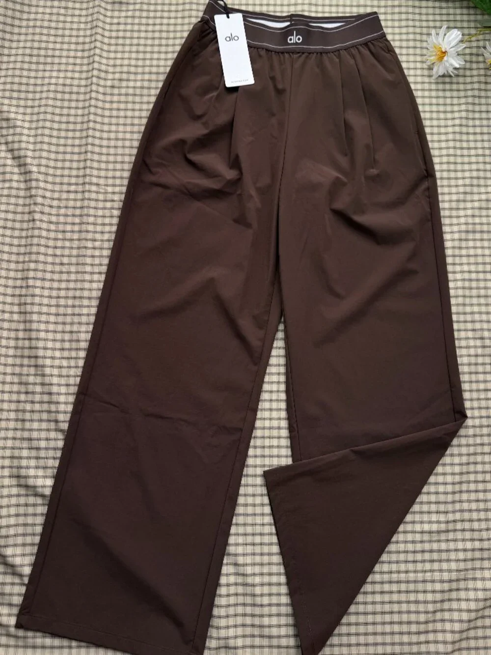 ALO Yoga Wide Leg Pants in Dark Brown